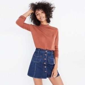 Madewell Button-Down Stretch Denim Skirt